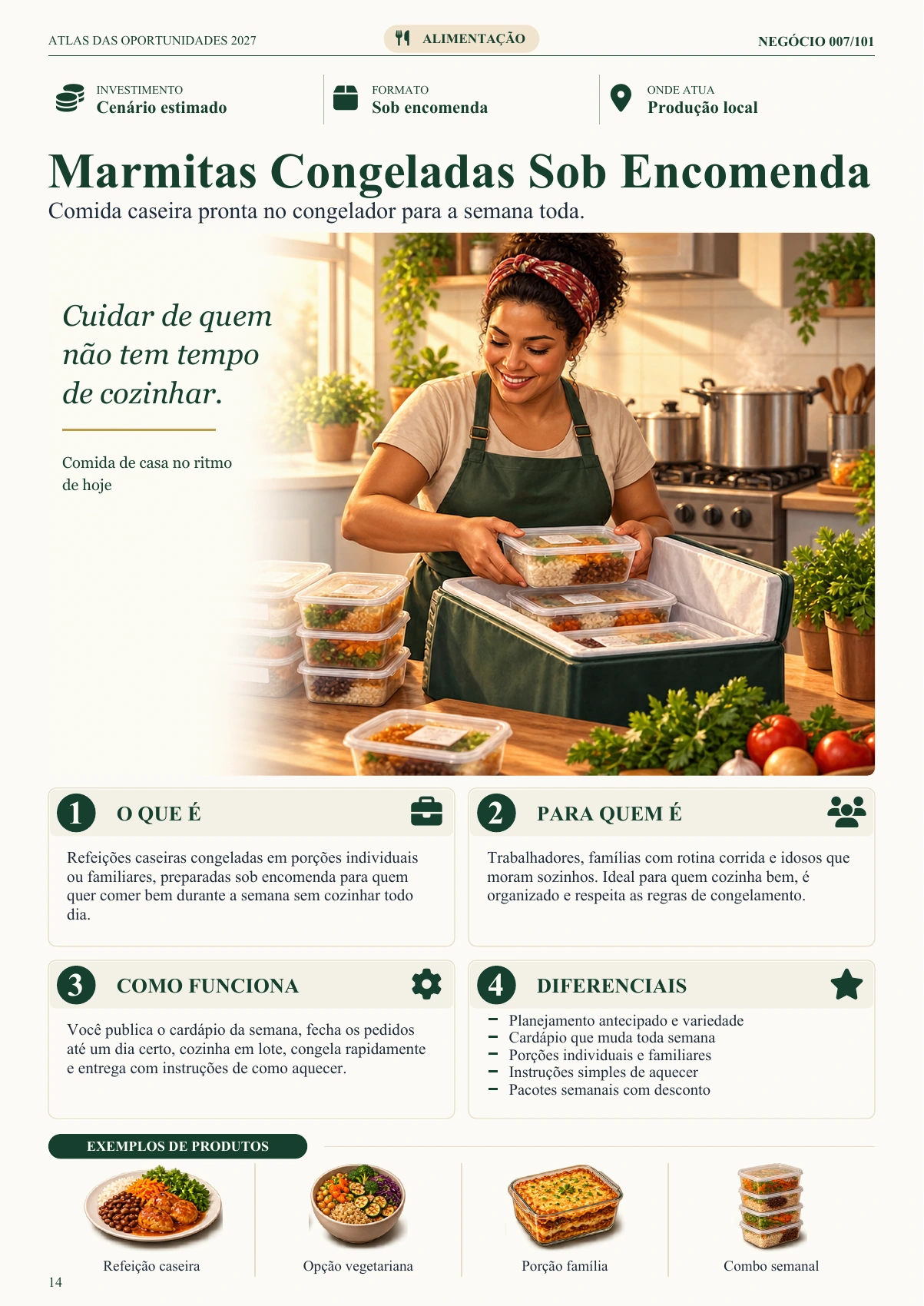 Página real do Atlas: Marmitas Congeladas Sob Encomenda · Página 14 do Atlas