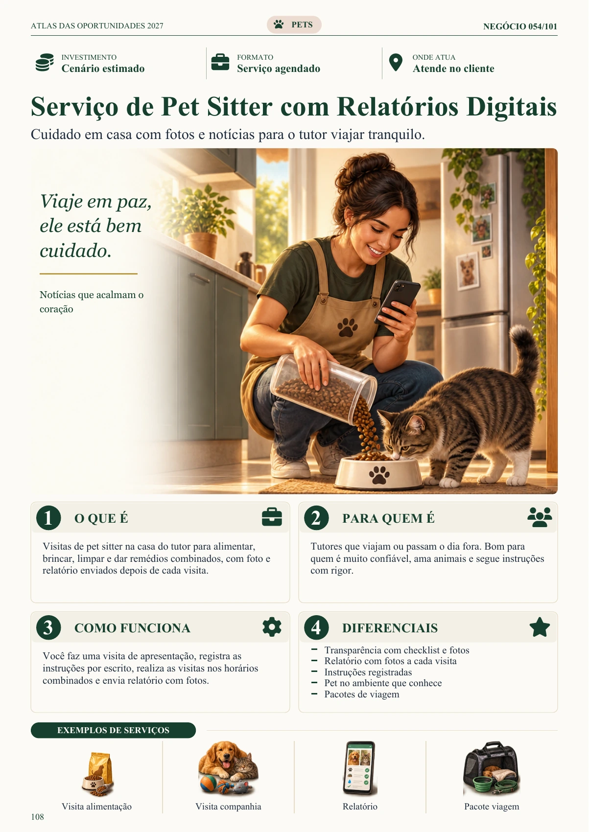 Página real do Atlas: Serviço de Pet Sitter com Relatórios Digitais · Página 108 do Atlas